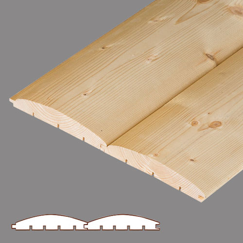 Blockhausprofile 28x140mm Sibirische Lärche Profilholz Holzprofile Blockhaus 